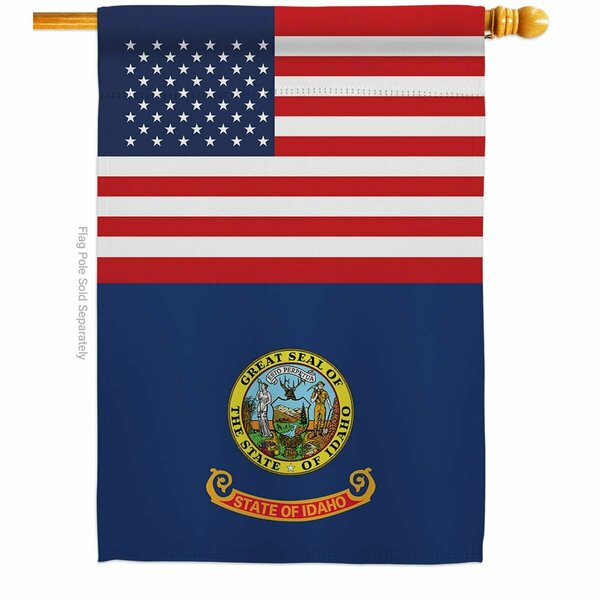 Guarderia 28 x 40 in. USA Idaho American State Vertical House Flag with Double-Sided  Banner Garden Yard Gift GU3914302